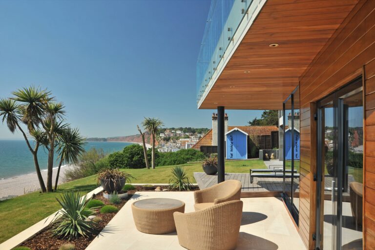 Sea House - exterior view looking over to Budleigh Salterton