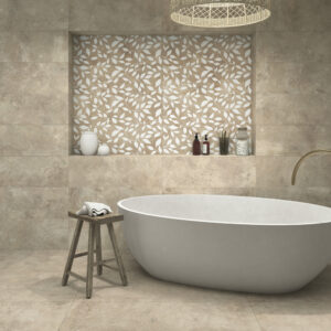 APAVISA TIERRA TEJA FIORE TEJA MATT 45x120 TEJA NATURAL 60x120 BATH