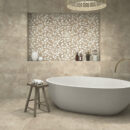 APAVISA TIERRA TEJA FIORE TEJA MATT 45x120 TEJA NATURAL 60x120 BATH