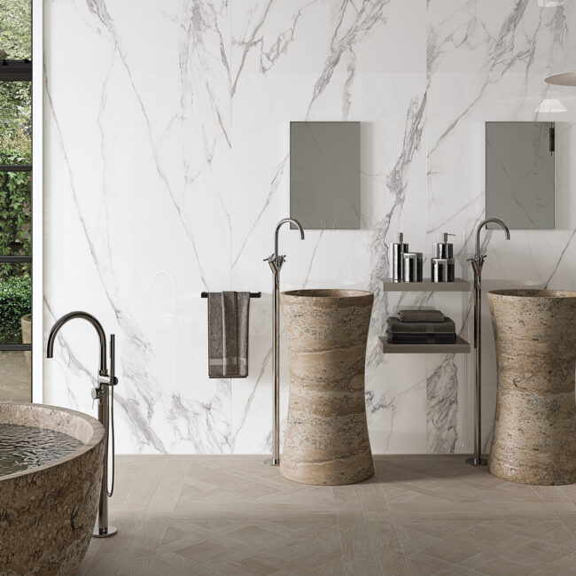 CALACATTA EXTRA WHITE 100X260 P WISTMAN MAPLE NT 90X90 R AMB