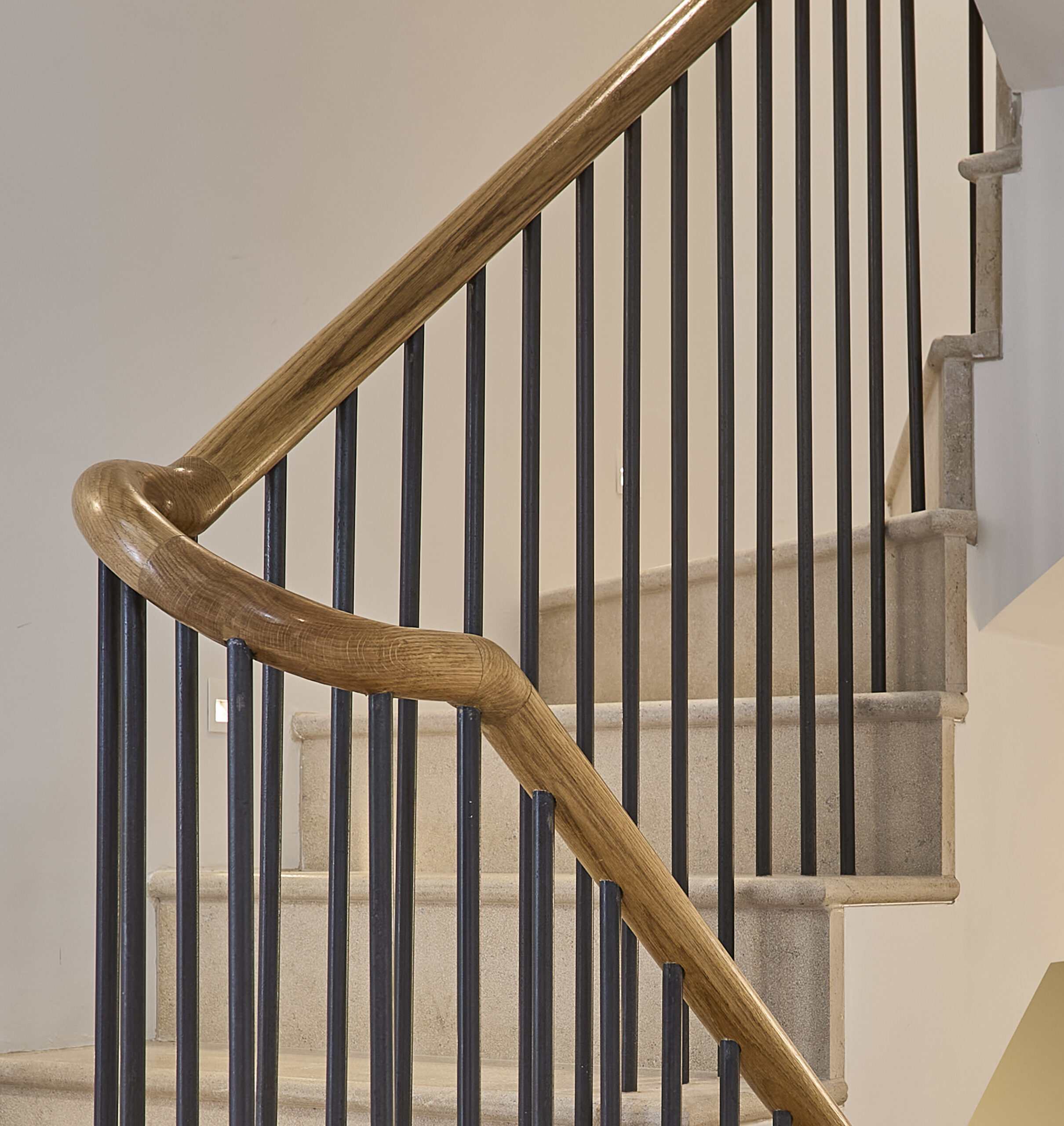 House on the Hill internal natural stone staircase